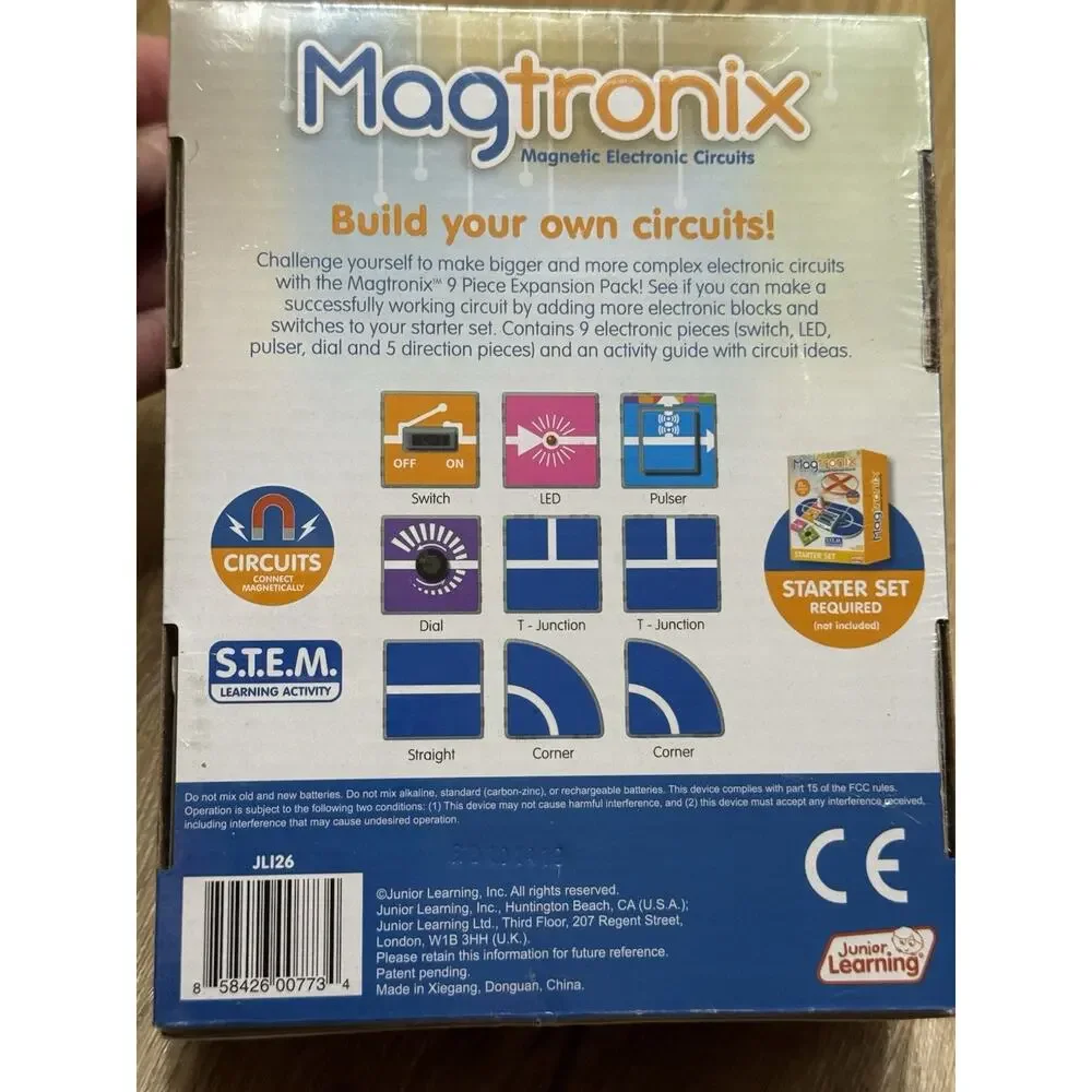Magtronix 9-Piece Expansion Pack Magnetic Electronic Circuits JR STEM Learn NEW